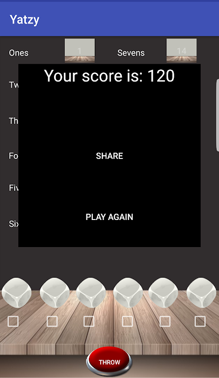 Yatzy - Your Online Score Captura de tela 1