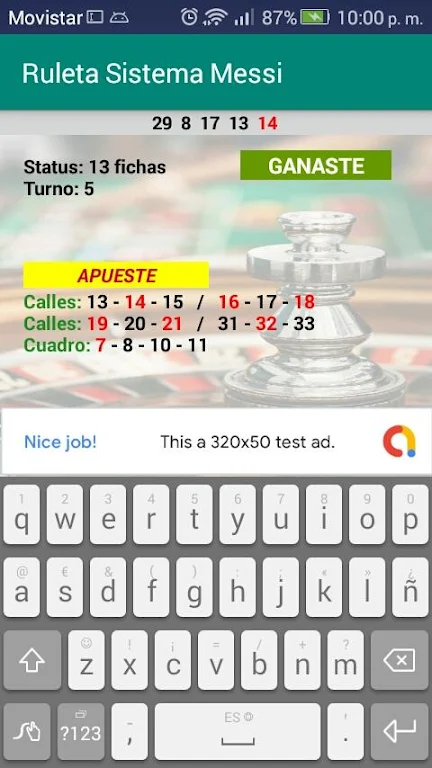 Roulette Messi System স্ক্রিনশট 0