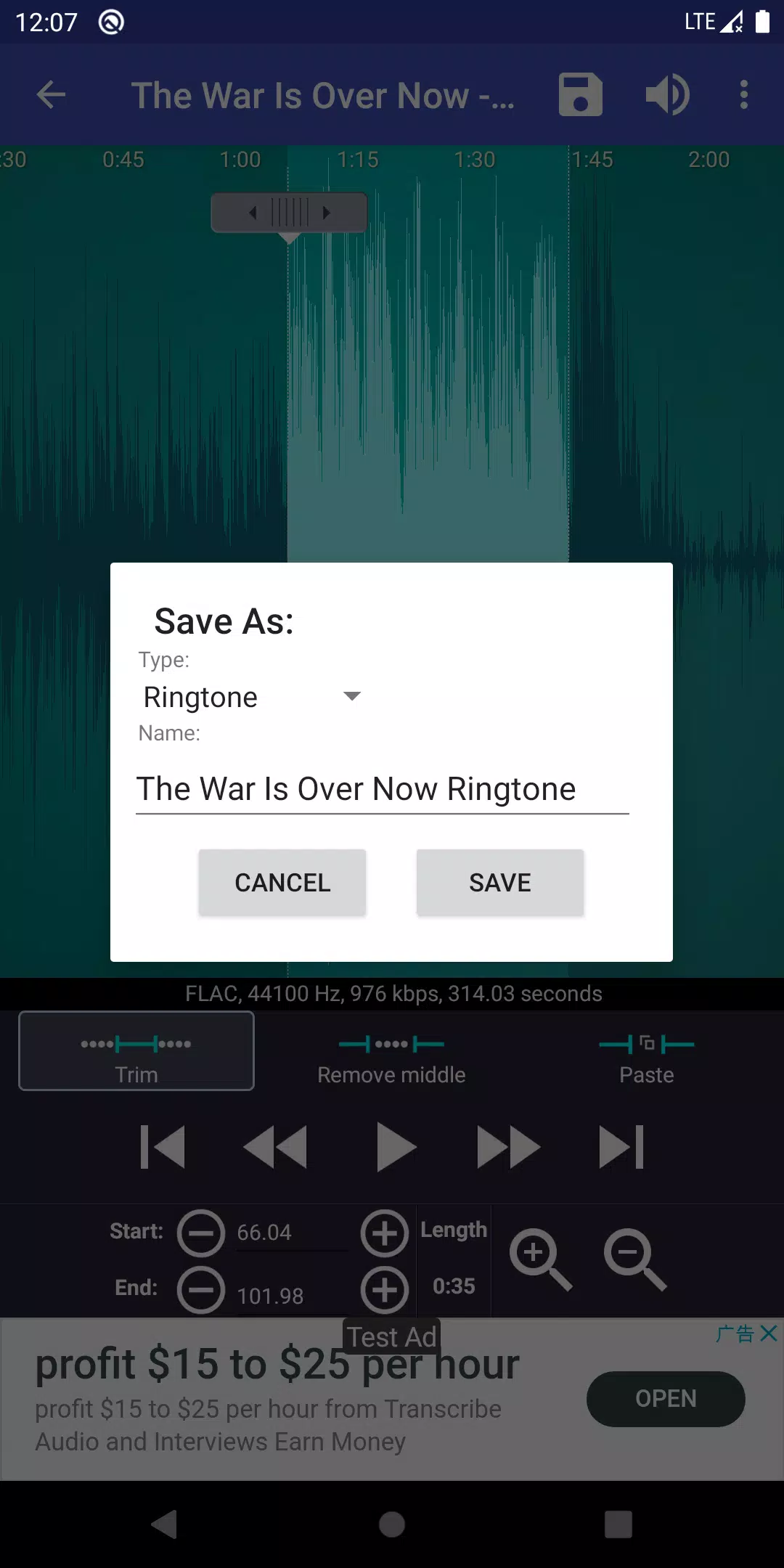 Ringtone Maker ဖန်သားပြင်ဓာတ်ပုံ 3
