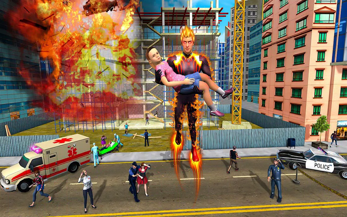 Superhero Fly 3D Rescue স্ক্রিনশট 2