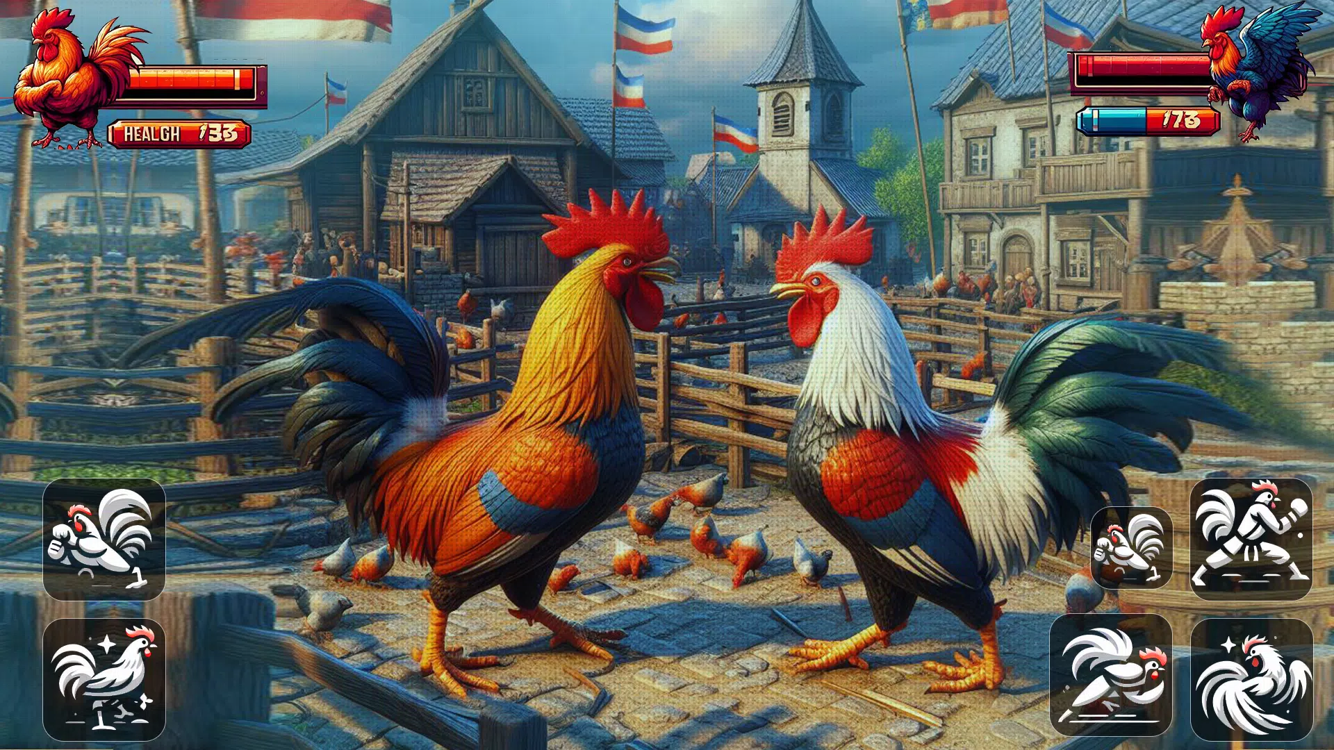 Street Rooster Fight Kung Fu Zrzut ekranu 0