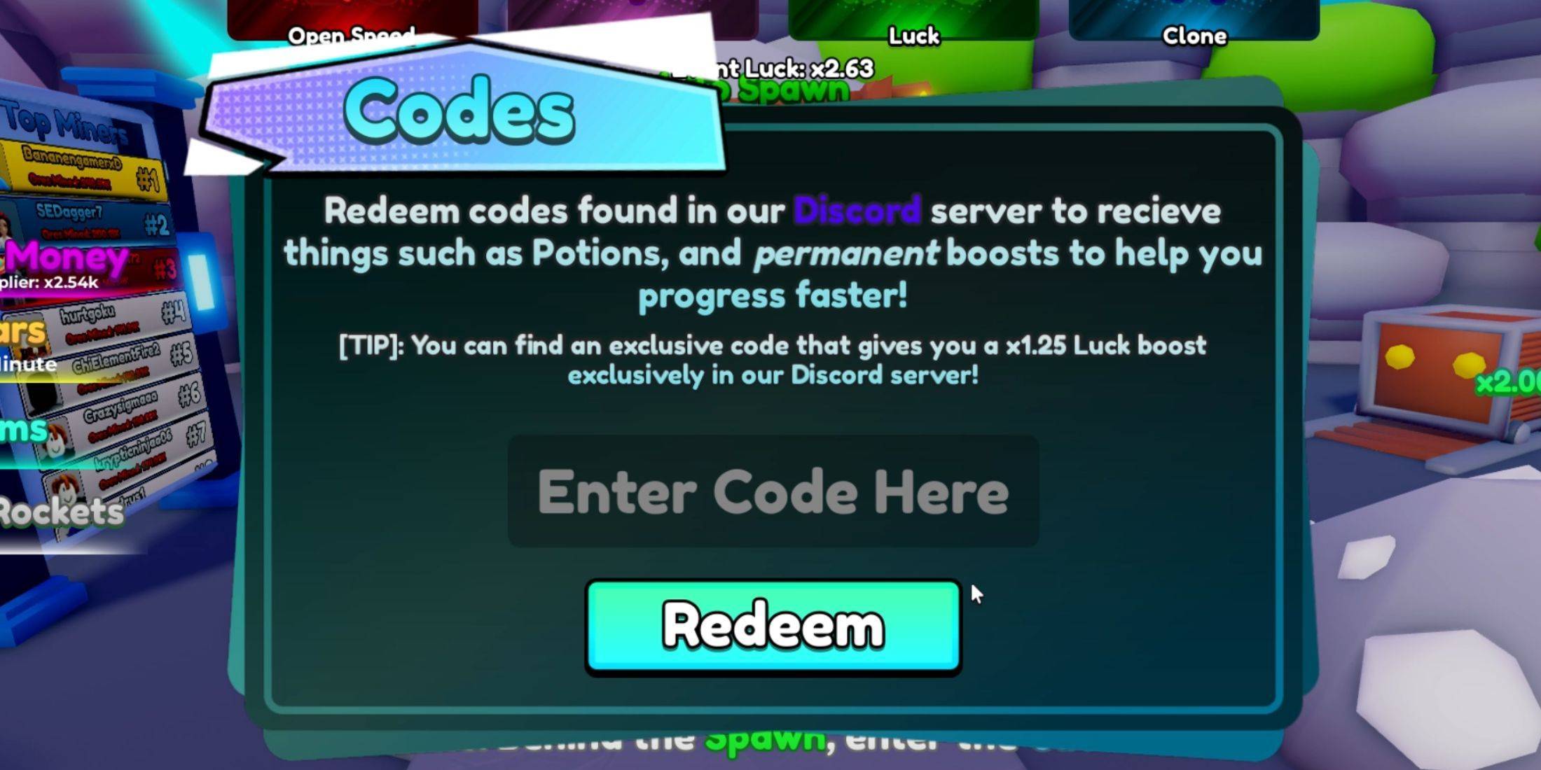 Redeeming Codes