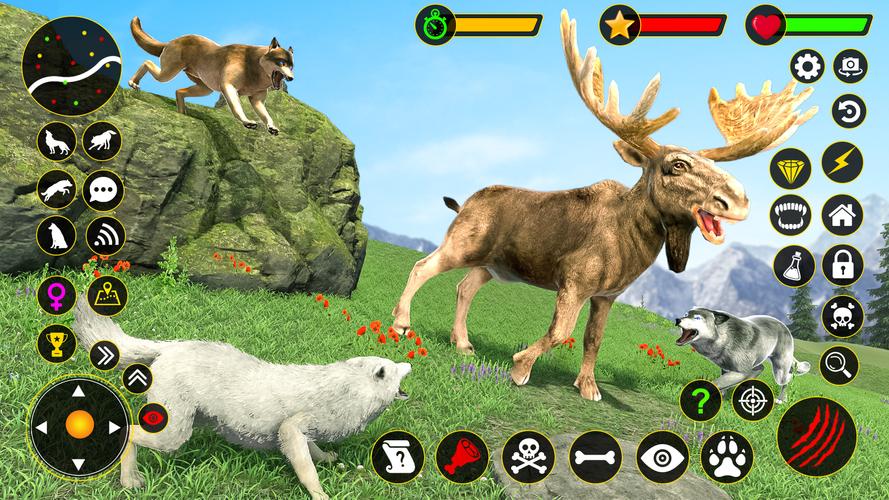 The Wolf Simulator: Wild Game Tangkapan skrin 2