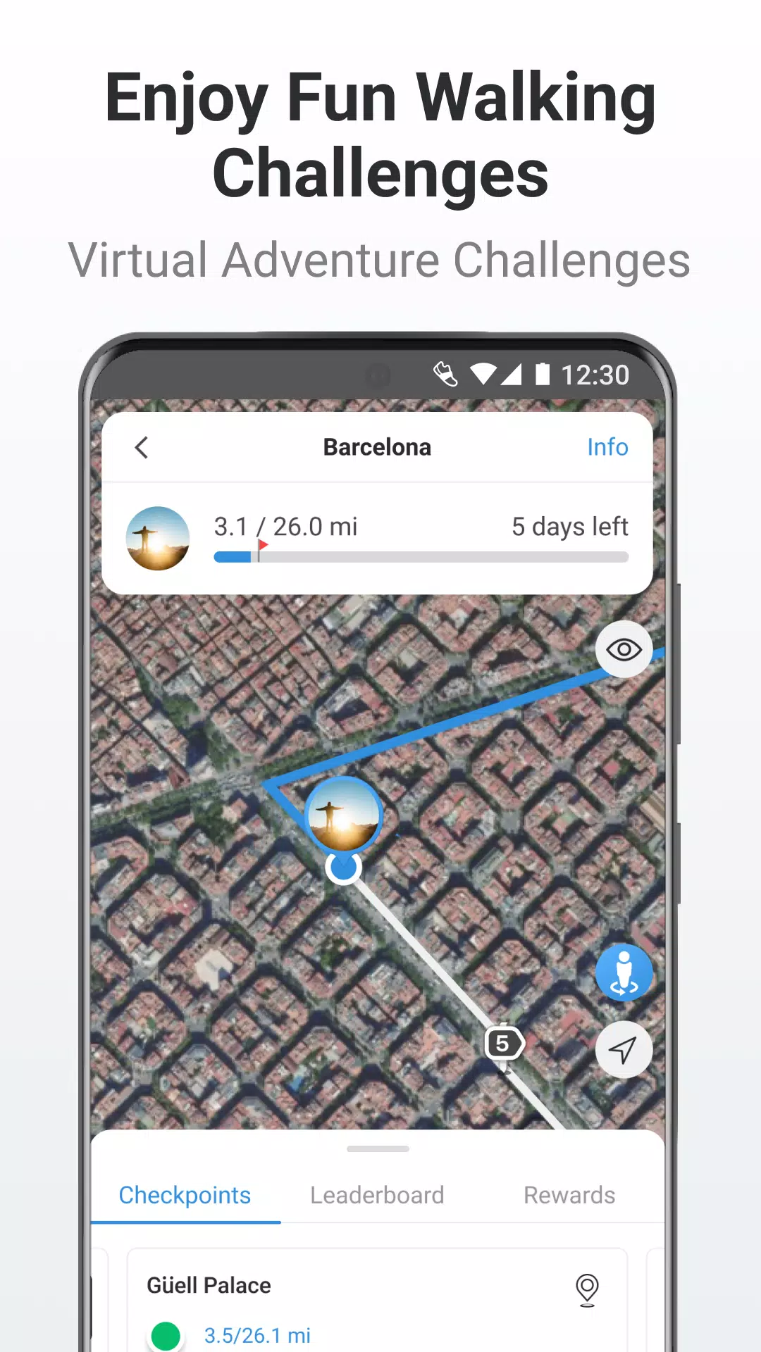 Pacer计步器 - 走路跑步运动记录、卡路里计算、减肥教练应用截图第2张