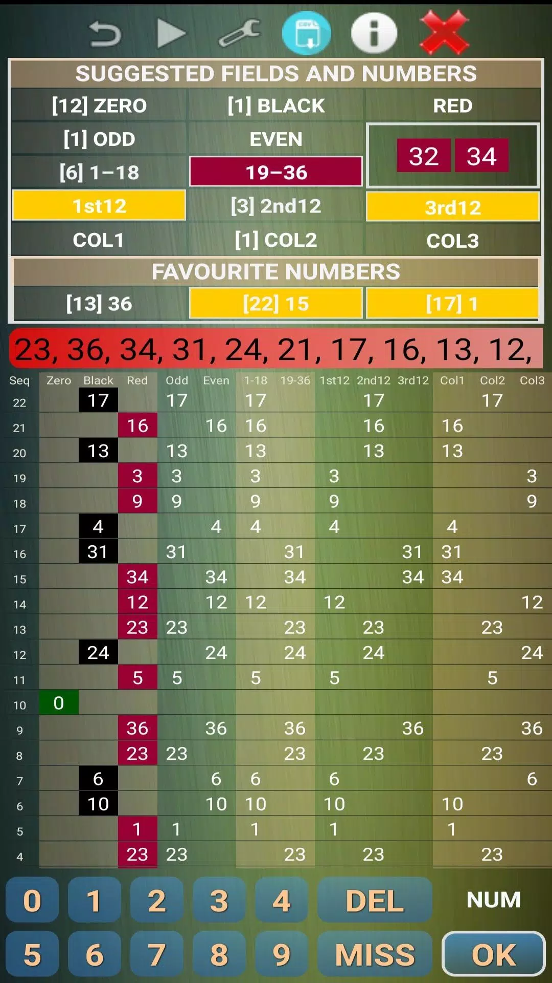 Roulette Bet Counter Predictor Screenshot 2