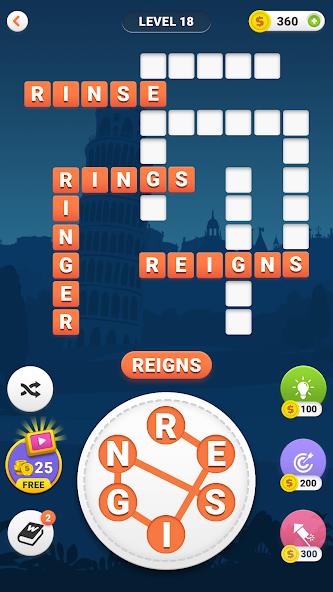 Word Search: Crossword puzzle Mod Скриншот 2