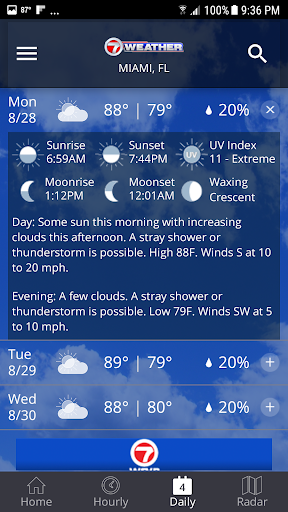 WSVN 7Weather - South Florida Ekran Görüntüsü 3