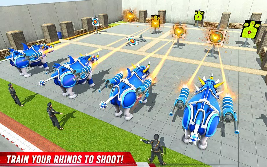 Rhino Robot: Mech Robot Game स्क्रीनशॉट 1