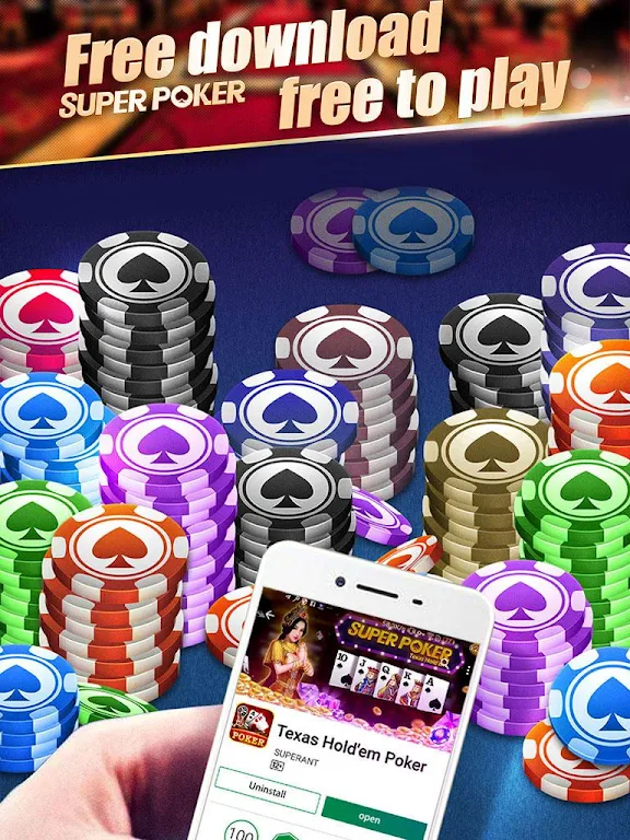 Schermata Super Texas Poker--Best Free Texas Hold'em poker 0