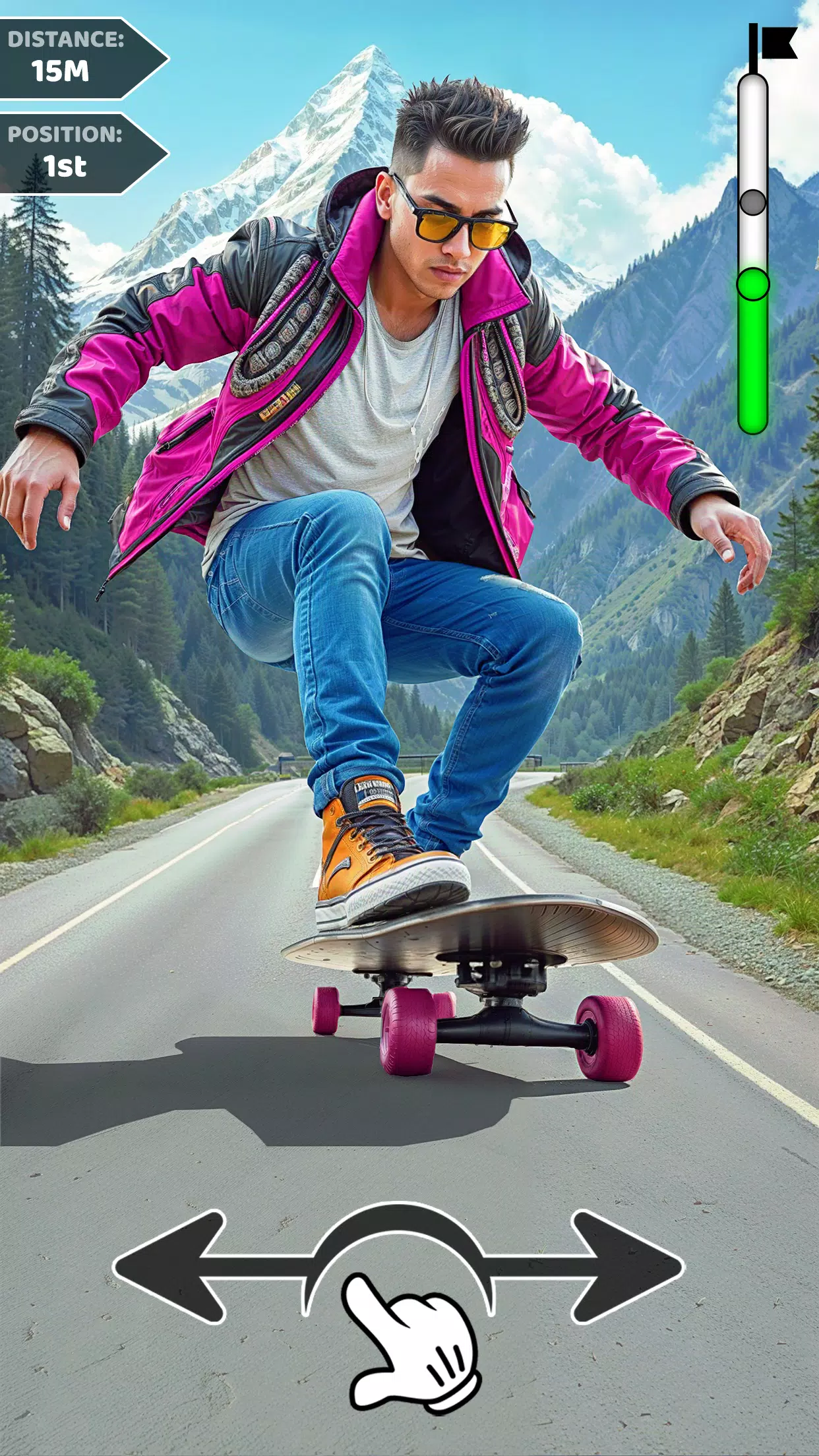 Downhill Skateboarding Game Ekran Görüntüsü 3