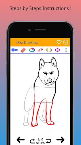 How to Draw Dog Step by Step Tangkapan skrin 1