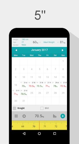 Weight Calendar Скриншот 0