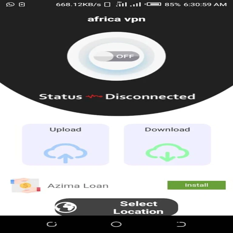 AFRICA VPN Captura de tela 3