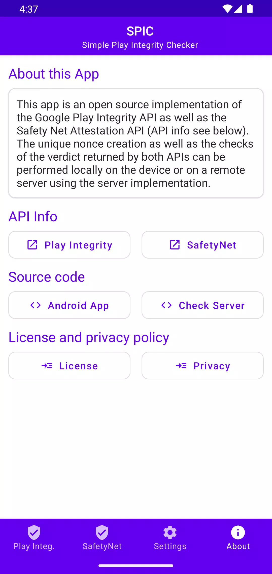 SPIC - Play Integrity Checker Скриншот 3