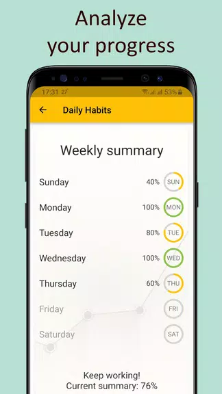 Daily activities tracker Screenshot 2