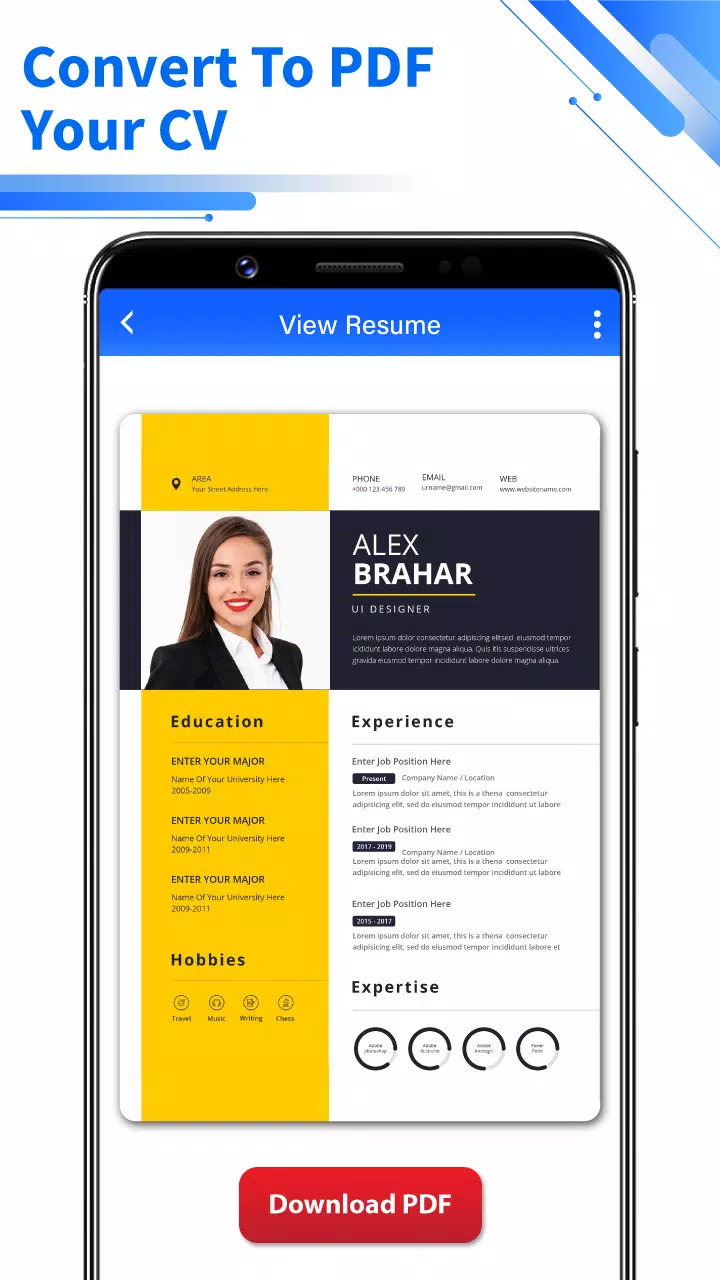 Resume Builder - PDF CV Maker應用截圖第1張