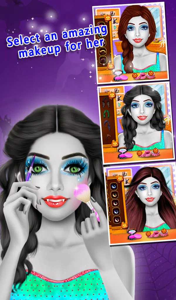 Halloween Makeover Salon Games Ekran Görüntüsü 2