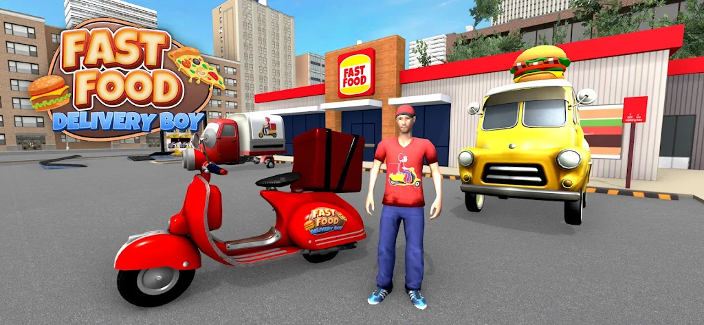 Fast Food Delivery Bike Game スクリーンショット 0