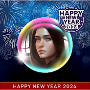 Happy New Year 2024 PhotoFrame ဖန်သားပြင်ဓာတ်ပုံ 2