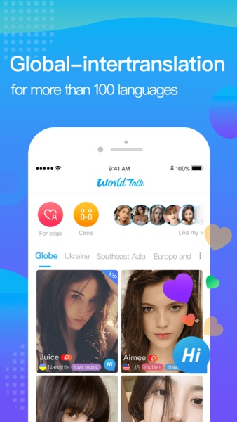 WorldTalk-Chat, Ligar y Citas Captura de pantalla 0