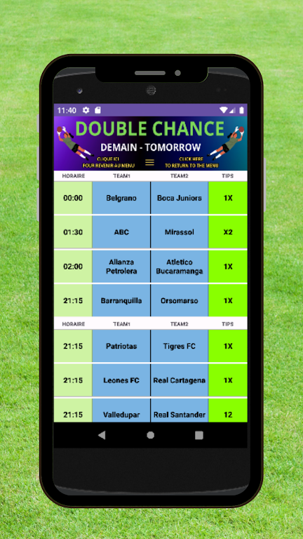 Football Double Chance Capture d'écran 1