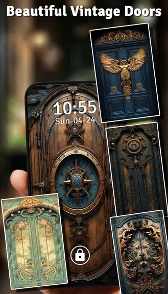 Vintage Door Lock Screen ภาพหน้าจอ 2