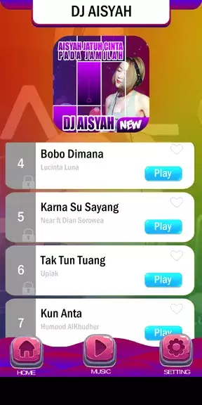 Piano Tiles DJ Aisyah Jamilah Captura de tela 1