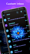 Blue Blossoms SMS Theme Скриншот 0