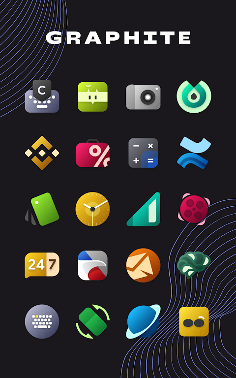 Graphite Icon Pack Mod Ekran Görüntüsü 1