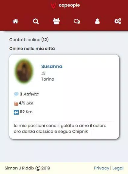 WooPeople Social Incontri Zrzut ekranu 0