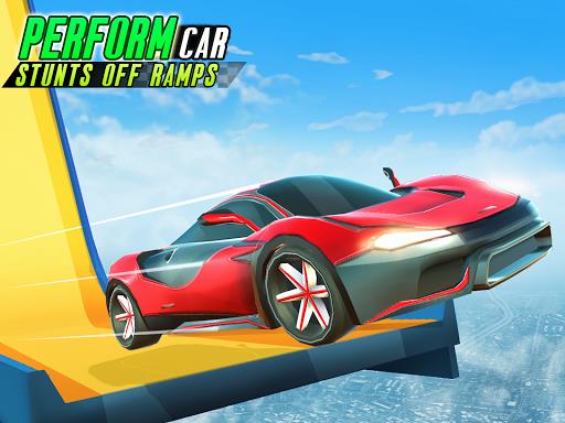 Hot Cars Fever-Car Stunt Races Captura de pantalla 1