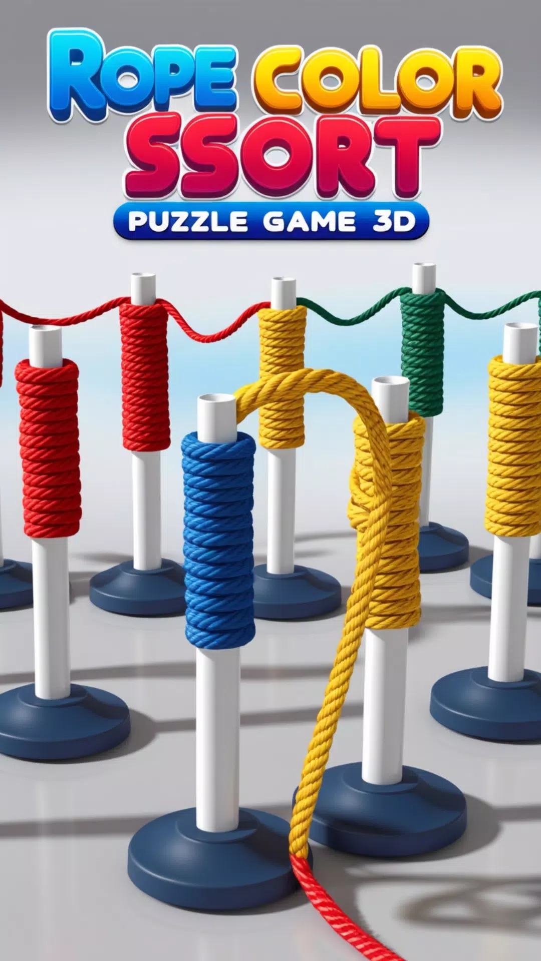 Rope Color Sort Puzzle Game 3D Скриншот 3