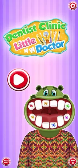 Hippo's Doctor : Dentist Games Zrzut ekranu 2