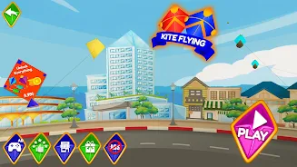 Pipa Layang Kite Flying Game Ảnh chụp màn hình 0