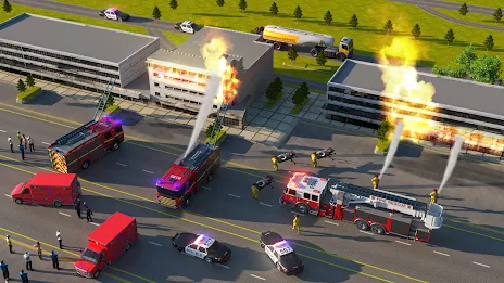 911 Rescue Fire Truck 3d Games Captura de pantalla 1