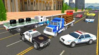 Transporter Truck Driving 3D Captura de tela 1