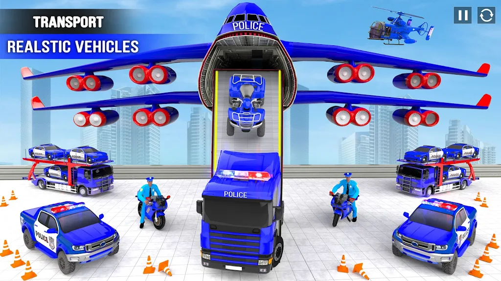 Police Car transporter Game 3D ภาพหน้าจอ 3