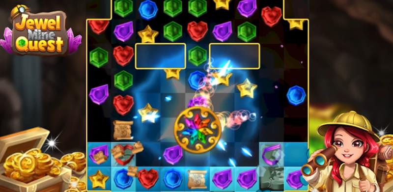 Jewel Mine Quest: Match-3 Zrzut ekranu 0