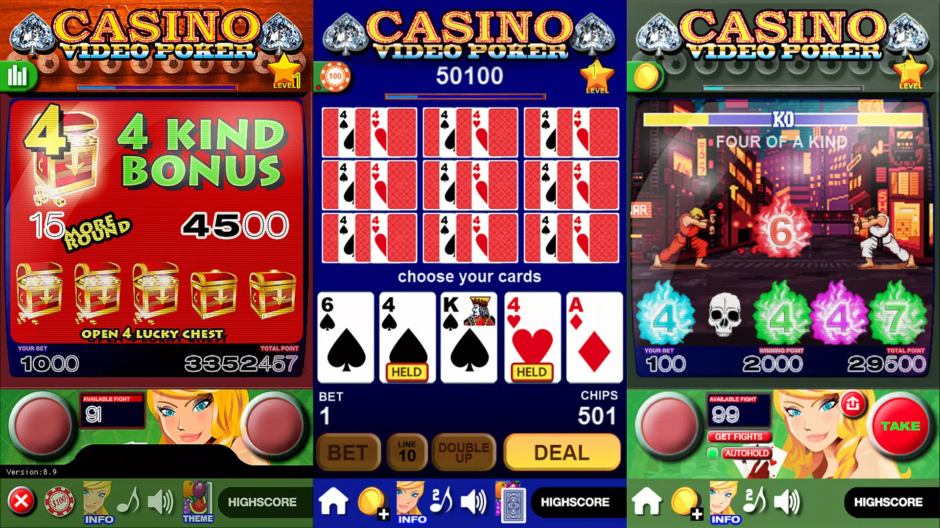 Casino Video Poker Скриншот 1