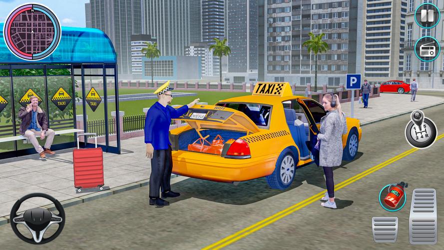 Taxi Traffic Car Racing Games Captura de pantalla 2