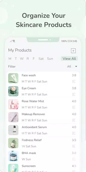 Skincare Routine Diary Schermafbeelding 3