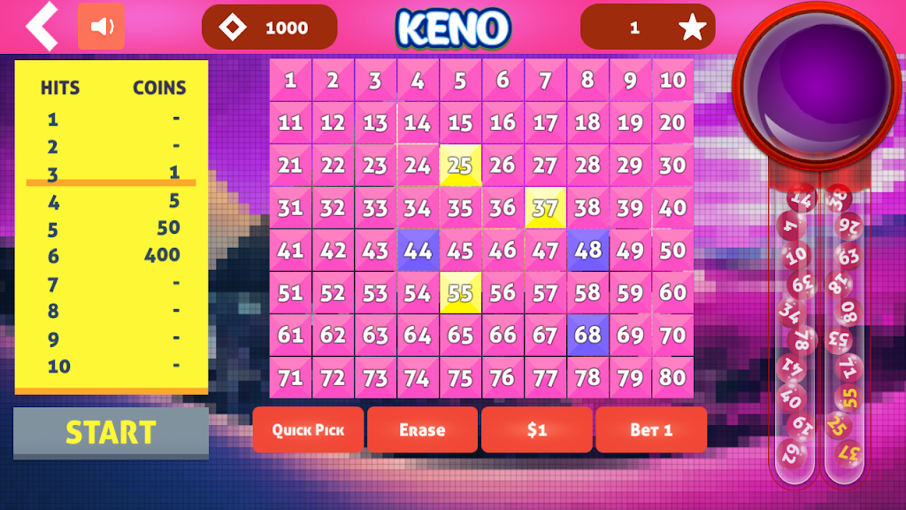 Schermata Cleo Keno - Free Keno Game 1