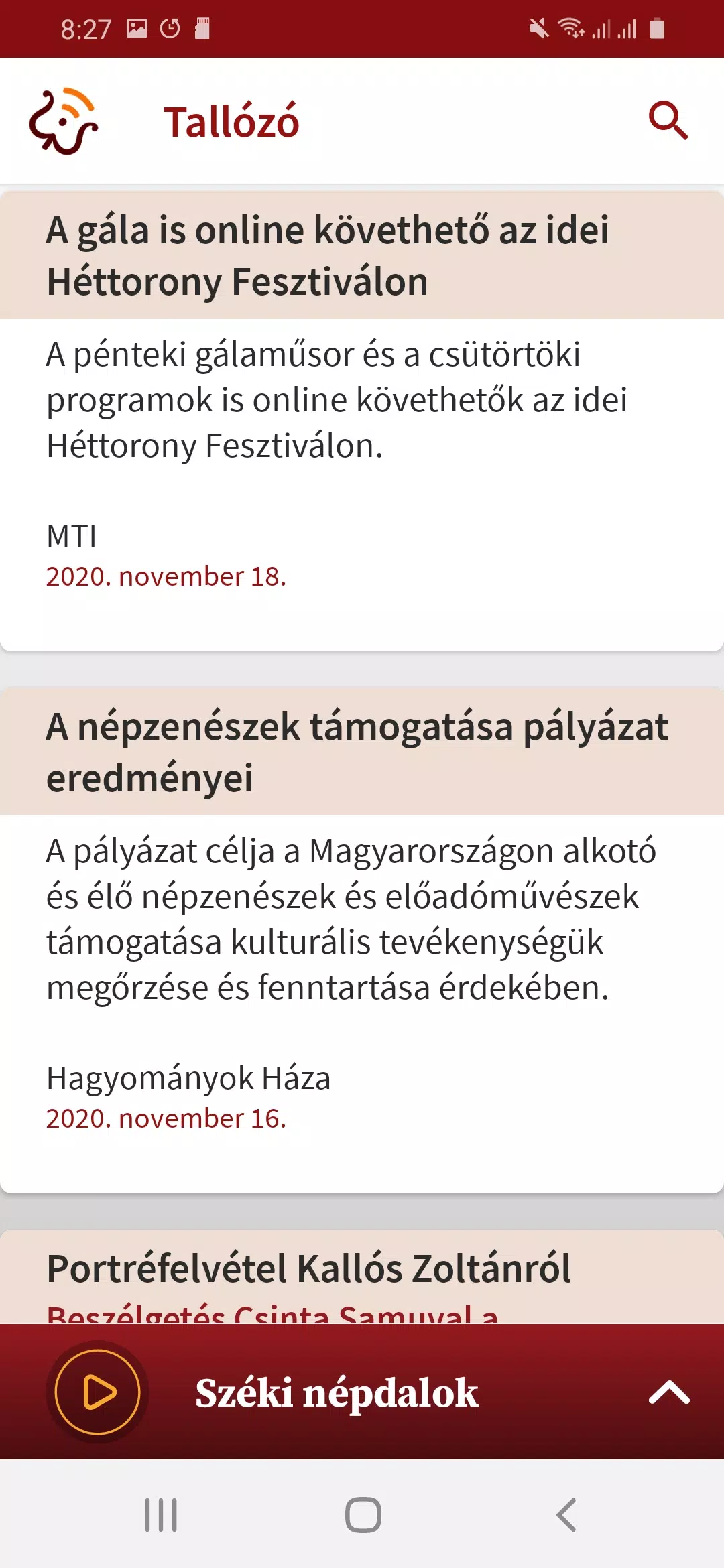 Folkrádió应用截图第3张