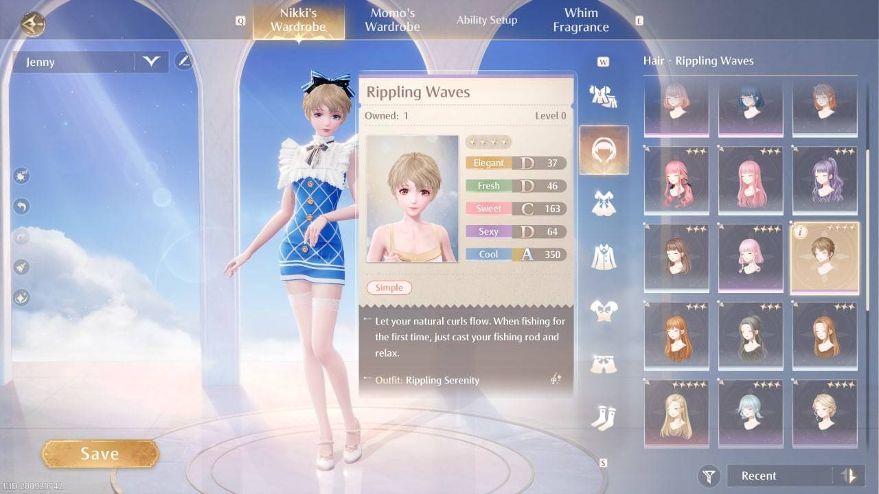 Simple Hairstyle in Infinity Nikki