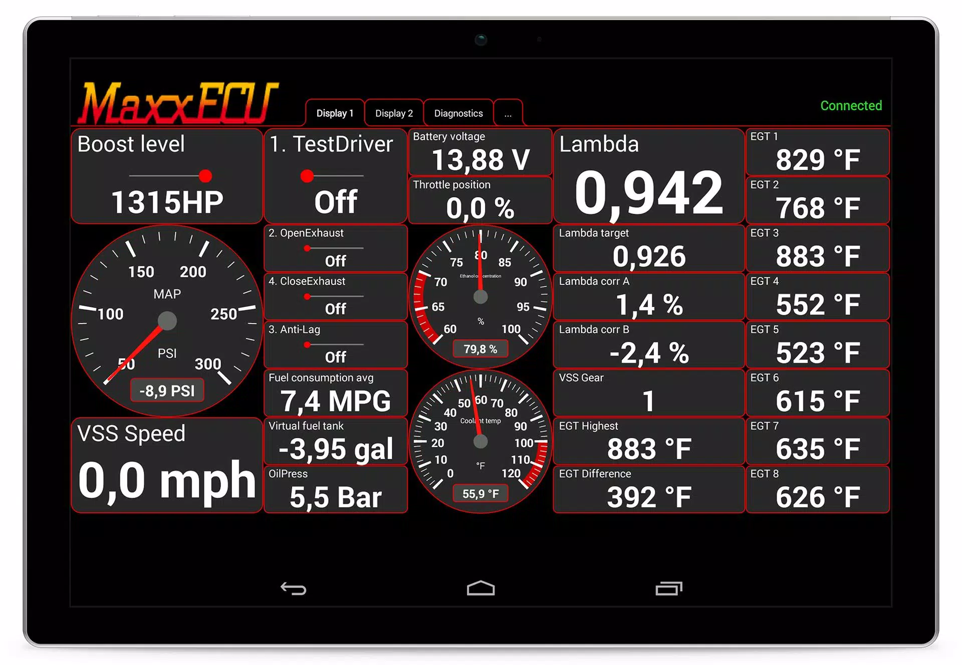 MaxxECU MDash स्क्रीनशॉट 2