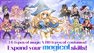 Magical Girl: Idle Pixel Hero Schermafbeelding 1