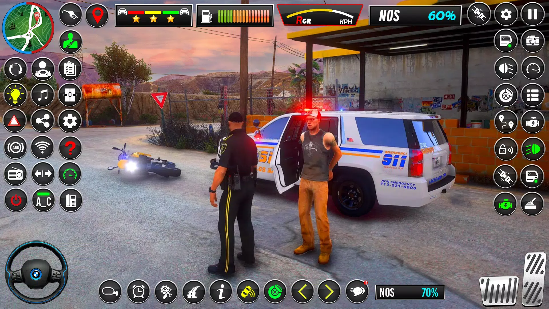 US Police Car Chase Car Game Скриншот 0