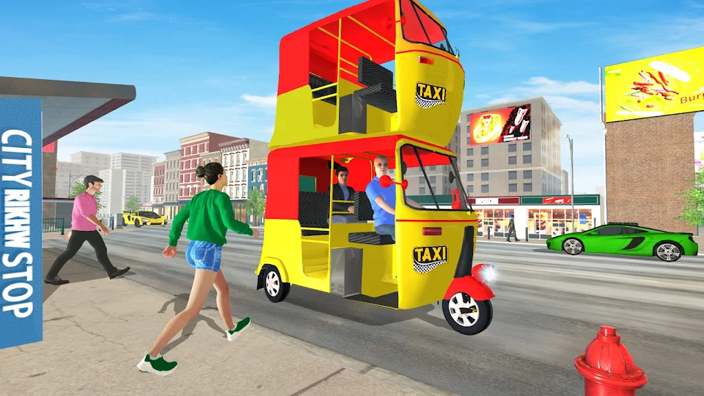 Grand Tuk Tuk Rickshaw Game Скриншот 1