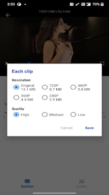 Video Splitter & Trim Videos ภาพหน้าจอ 0