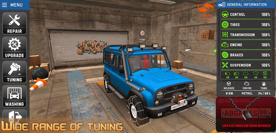 Russian Car Driver UAZ HUNTER Mod ဖန်သားပြင်ဓာတ်ပုံ 2